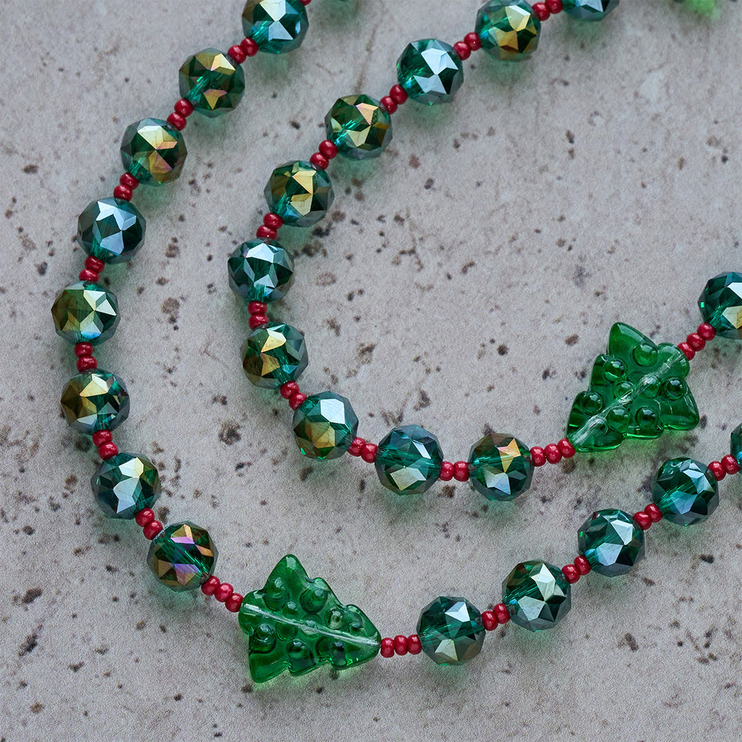 Christianartworkshop Joyful Green Tree of Hope Christmas Rosary: Celebrate Christ's Birth - image 8