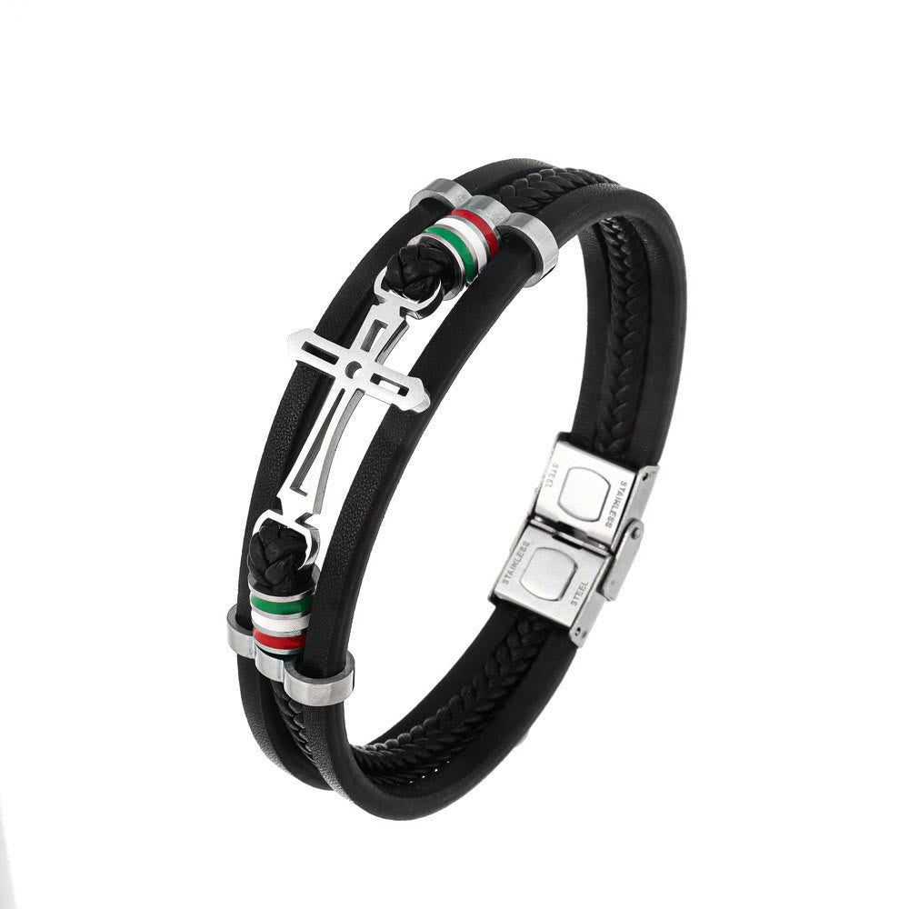 Christianartworkshop Cross Leather Bracelet: Rugged Faith & Stylish Devotion for Daily Wear - image 9