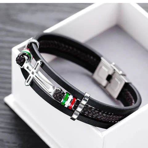 Christianartworkshop Cross Leather Bracelet: Rugged Faith & Stylish Devotion for Daily Wear - image 3