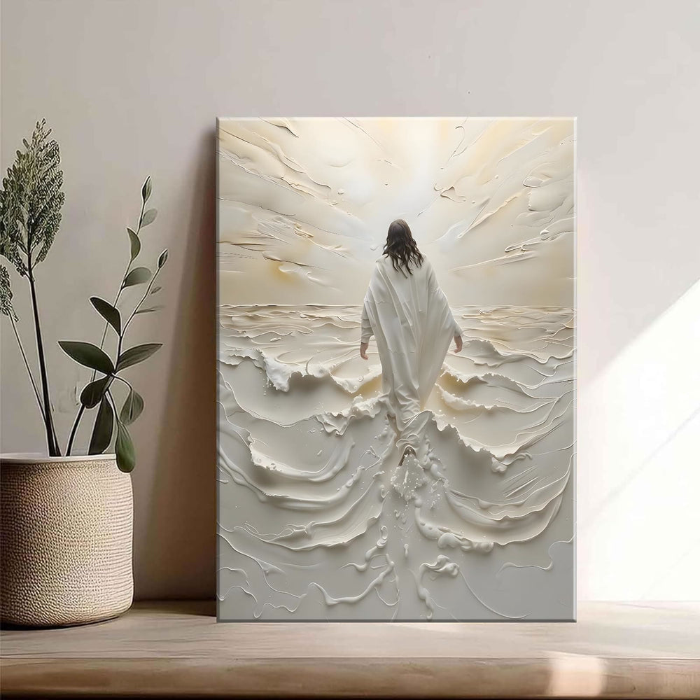 Christianartworkshop Jesus Walking on Water Wall Art Prints: Faith & Divine Guidance - image 1