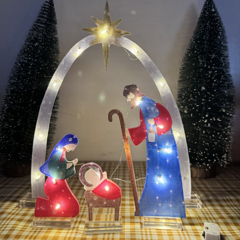 Christianartworkshop Holy Family Light Decor: Christmas Story & Devotional Charm for Homes - image 3