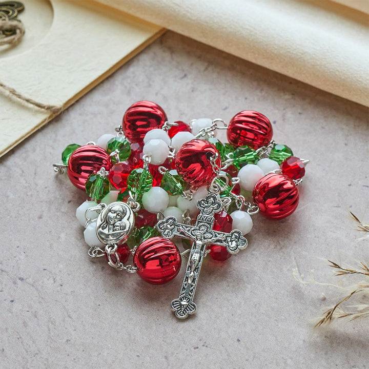 Christianartworkshop Christmas Gift: Faithful Celebration & Heavenly Bond Crystal Rosary with Cross - image 11