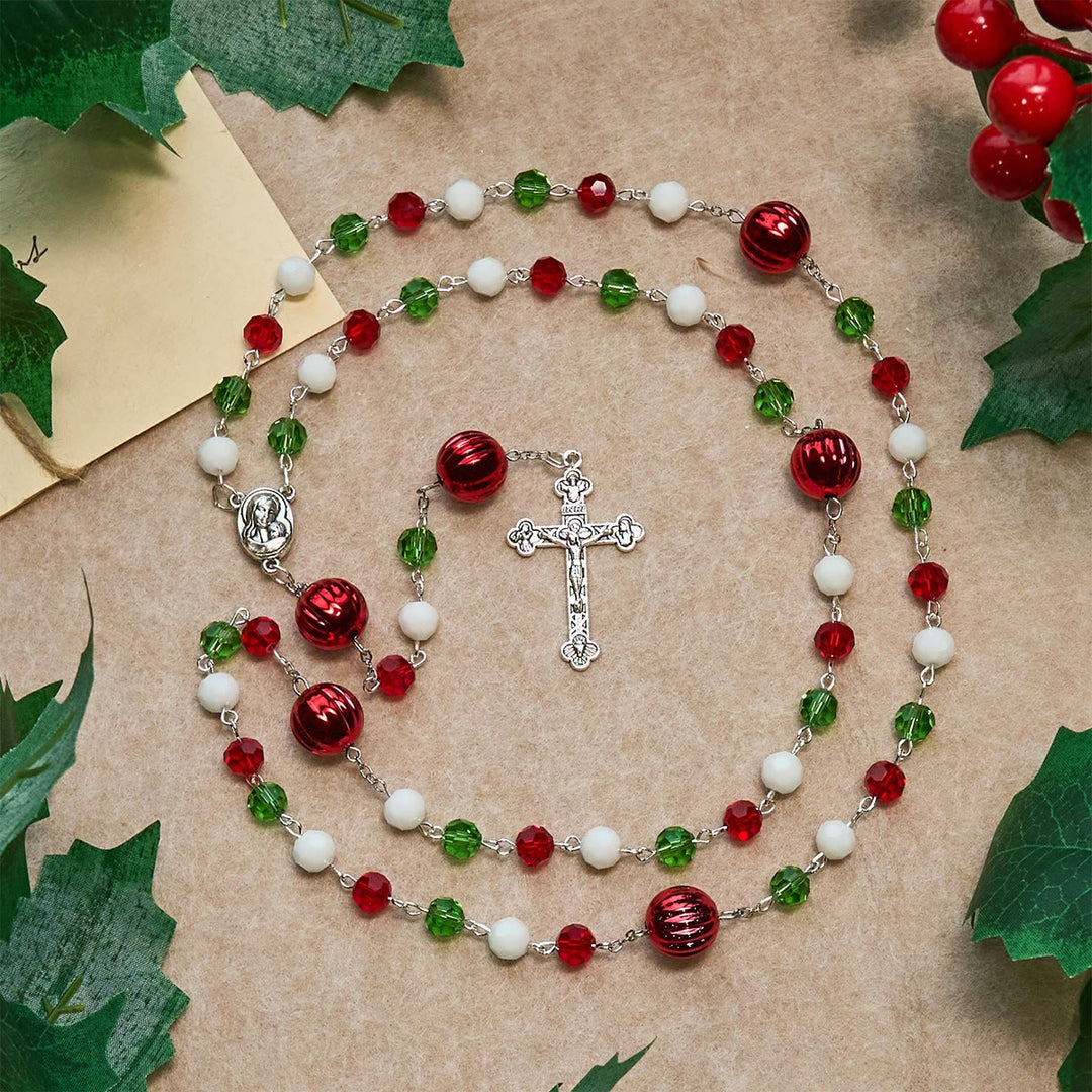 Christianartworkshop Christmas Gift: Faithful Celebration & Heavenly Bond Crystal Rosary with Cross - image 6