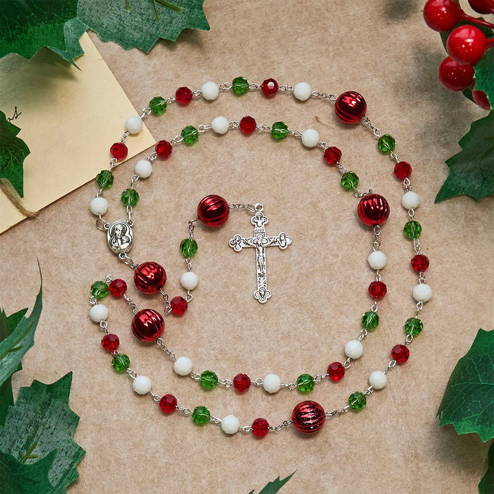 Christianartworkshop Christmas Gift: Faithful Celebration & Heavenly Bond Crystal Rosary with Cross - image 6