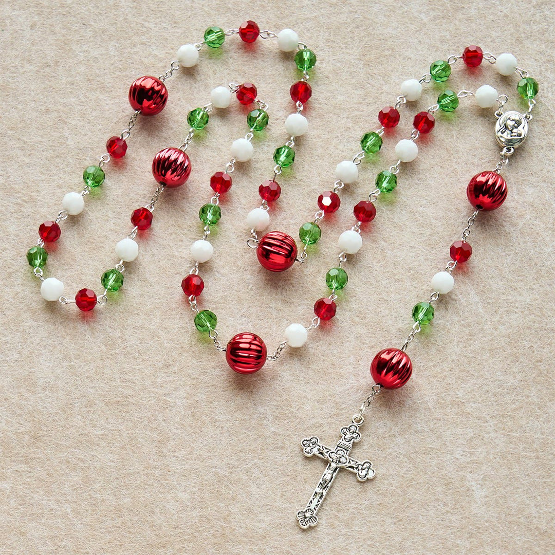 Christianartworkshop Christmas Gift: Faithful Celebration & Heavenly Bond Crystal Rosary with Cross - image 10