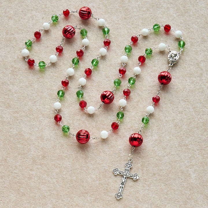 Christianartworkshop Christmas Gift: Faithful Celebration & Heavenly Bond Crystal Rosary with Cross - image 9
