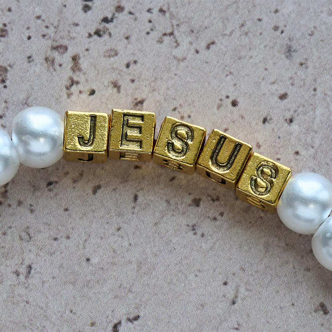 Christianartworkshop Graceful White Custom Rosary with Burgundy Paracord & Personalized JESUS Letters - image 7