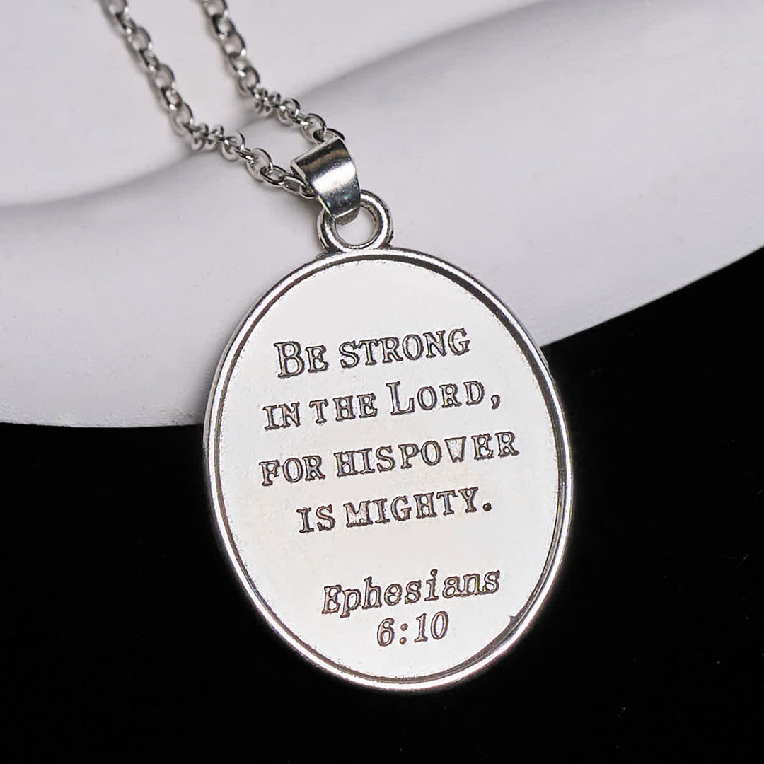 Christianartworkshop Two Tone Sword & Oval Shield St. Michael Pendant Necklace - image 3