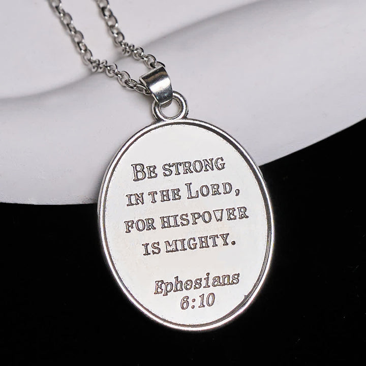 Christianartworkshop Two Tone Sword & Oval Shield St. Michael Pendant Necklace - image 3