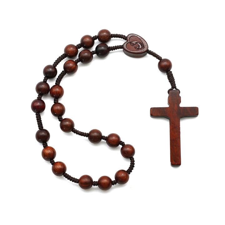 Christianartworkshop Red Sandalwood Pocket Rosary: Devotion & Earthy Solidity - Padauk Rosary - image 0