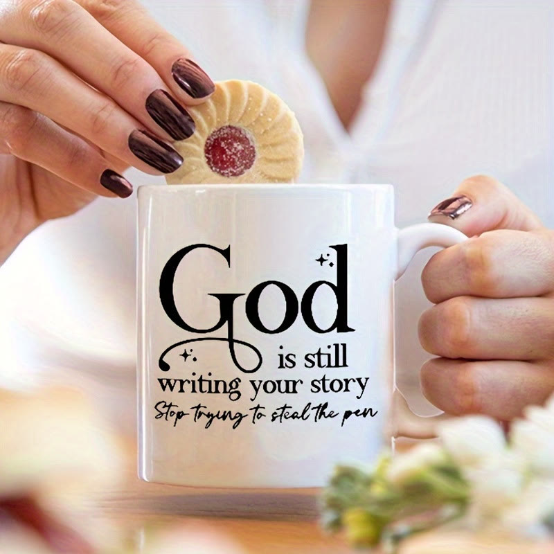 Christianartworkshop Spiritual Lifestyle God is Still Writing Mug: Merge Faith & Daily Routine - 11oz cup - image 0