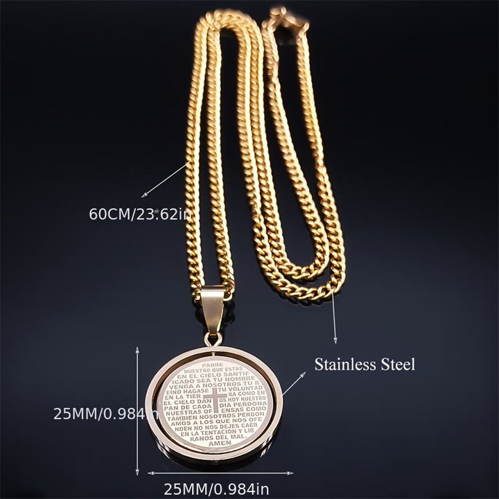 Christianartworkshop The Lord’s Prayer Rotating Pendant Necklace: Devotion & Sacred Versatility - image 2