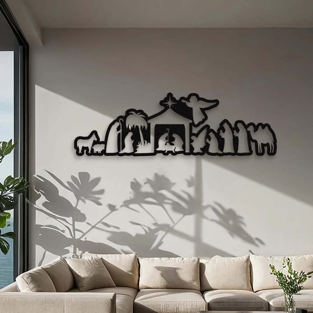 Christianartworkshop Nativity Scene Metal Wall Decor: Christmas Faith & Sacred Storytelling - image 1