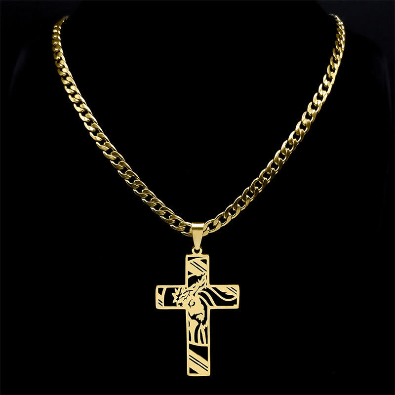 Christianartworkshop Crown of Thorns Cross Necklace: Sacred Symbolism & Bold Style - image 1