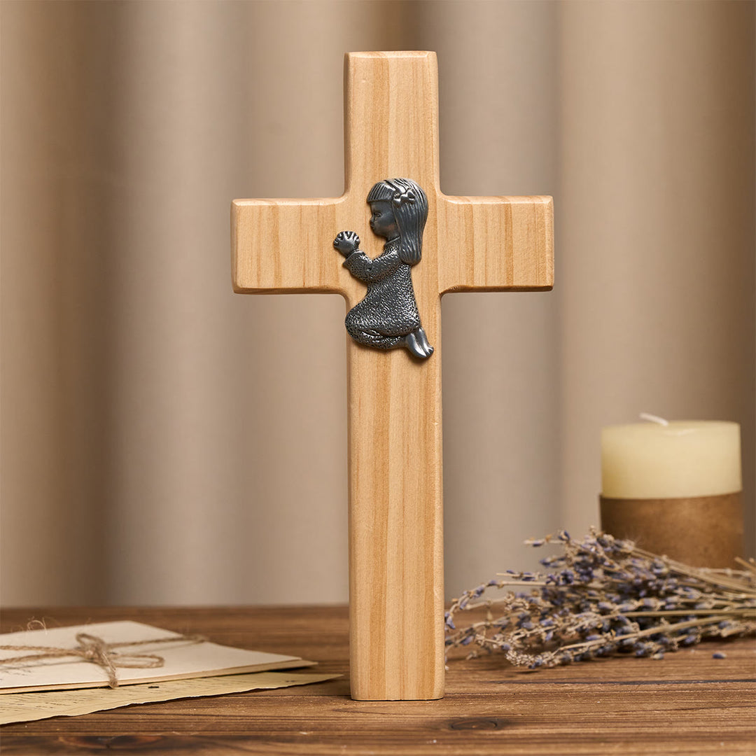Christianartworkshop Wooden Cross Desktop Ornament: Devotion & Childhood Faith - image 5