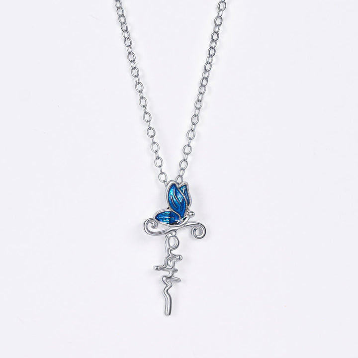 Christianartworkshop Butterfly Cross Jewelry Set: Devotion & Artful Symbolism - Necklace - image 0
