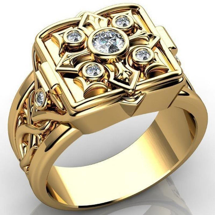 Christianartworkshop Locket Cross Ring: Devotion & Sacred Keepsake - US 13 - image 0