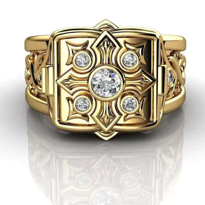 Christianartworkshop Locket Cross Ring: Devotion & Sacred Keepsake - image 2