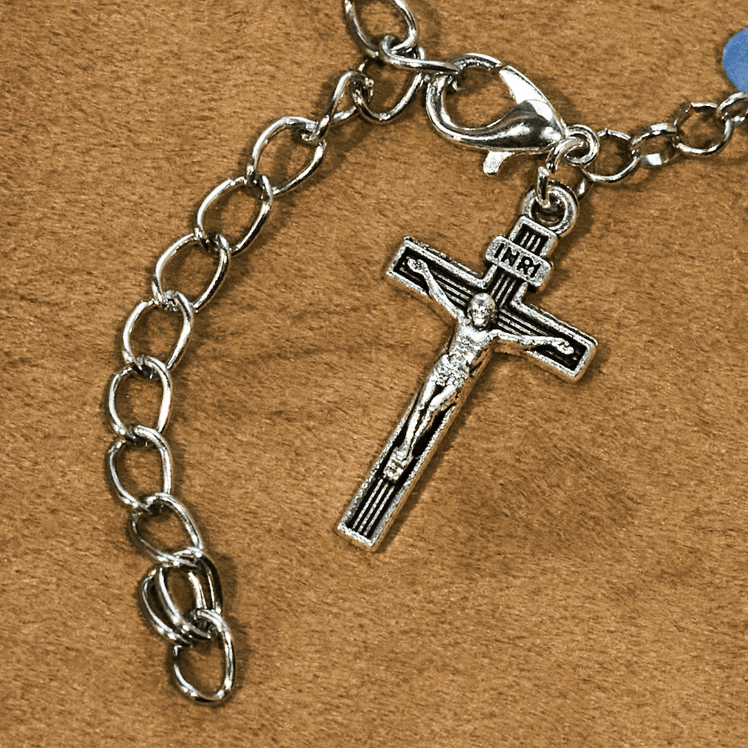 Christianartworkshop Blue Heart & Butterfly Rosary, Bracelet: Devotion & Artful Spirituality - image 9