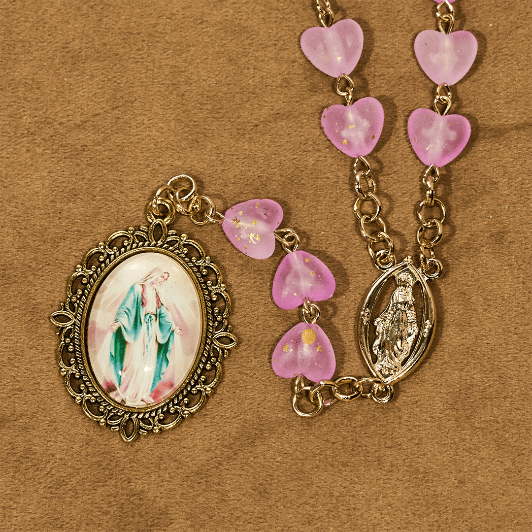 Christianartworkshop Pink Heart & Butterfly Rosary, Bracelet: Devotion & Artful Spirituality - image 7
