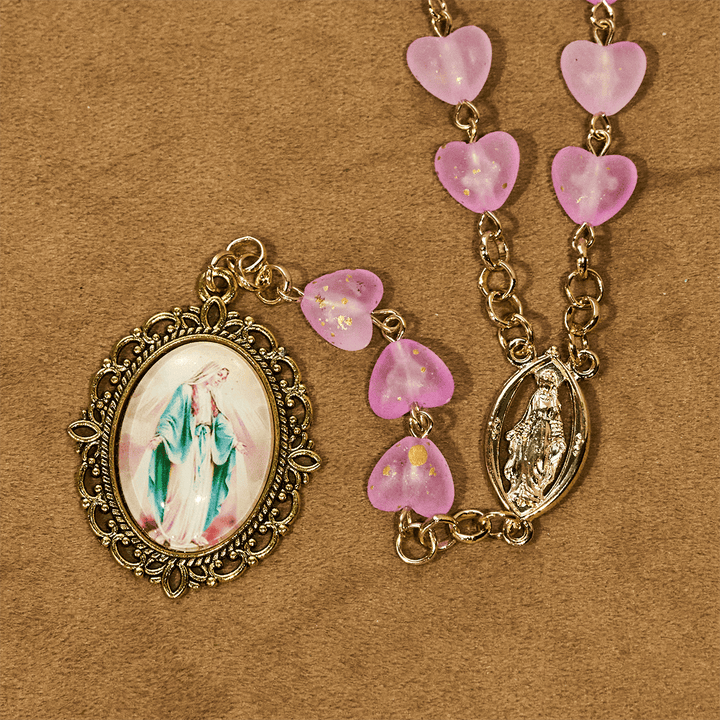 Christianartworkshop Pink Heart & Butterfly Rosary, Bracelet: Devotion & Artful Spirituality - image 7