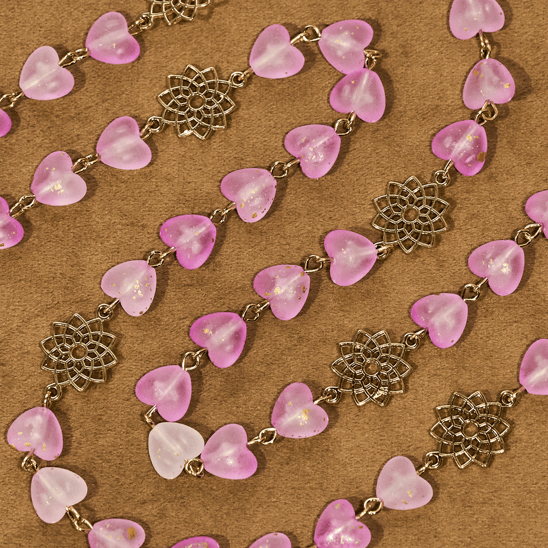 Christianartworkshop Pink Heart & Butterfly Rosary, Bracelet: Devotion & Artful Spirituality - image 6