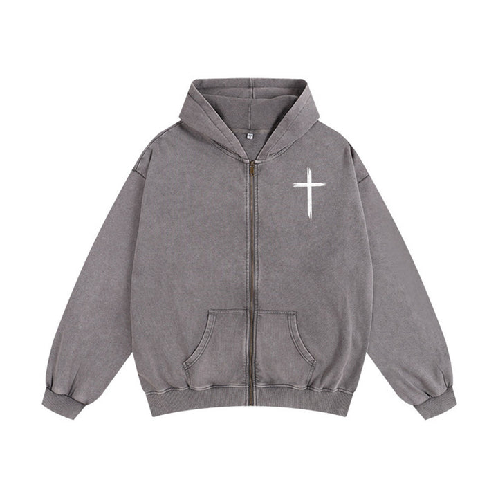 Christianartworkshop Dove & Cross Jesus Saves Hooded Jacket: Spiritual Comfort for Every Day - image 1