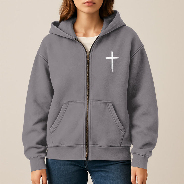 Christianartworkshop Dove & Cross Jesus Saves Hooded Jacket: Spiritual Comfort for Every Day - image 5