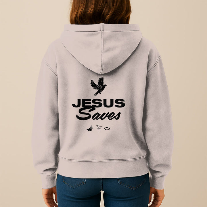 Christianartworkshop Dove & Cross Jesus Saves Hooded Jacket: Spiritual Comfort for Every Day - image 14