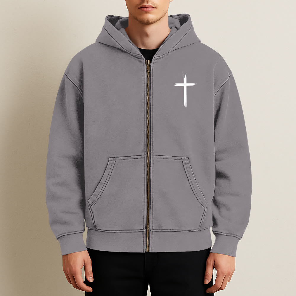 Christianartworkshop Dove & Cross Jesus Saves Hooded Jacket: Spiritual Comfort for Every Day - image 3