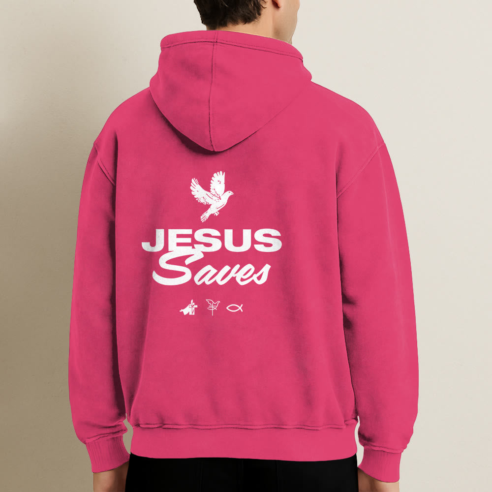 Christianartworkshop Dove & Cross Jesus Saves Hooded Jacket: Spiritual Comfort for Every Day - image 33