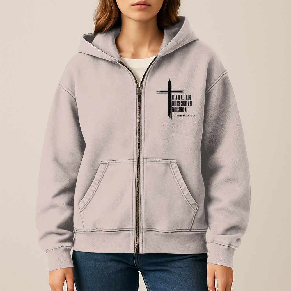 Christianartworkshop Philippians 4:13 Cross Hooded Jacket: Biblical Inspiration in Casual Wear - image 9