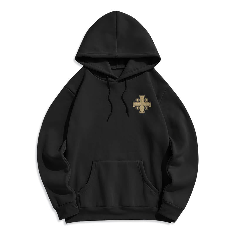 Christianartworkshop Cross of Kings Faith Statement Fleece Lined Polyester Hoodie - image 1