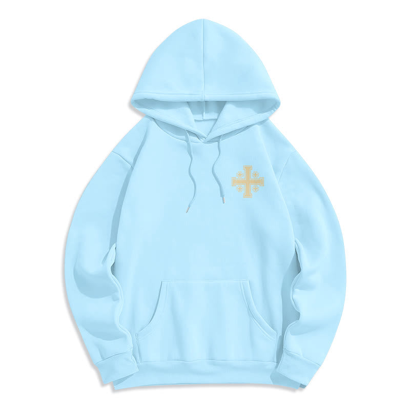 Christianartworkshop Cross of Kings Faith Statement Fleece Lined Polyester Hoodie - image 23