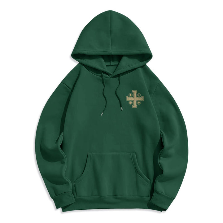 Christianartworkshop Cross of Kings Faith Statement Fleece Lined Polyester Hoodie - image 16