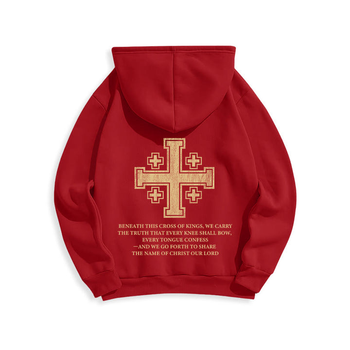 Christianartworkshop Cross of Kings Faith Statement Fleece Lined Polyester Hoodie - image 21
