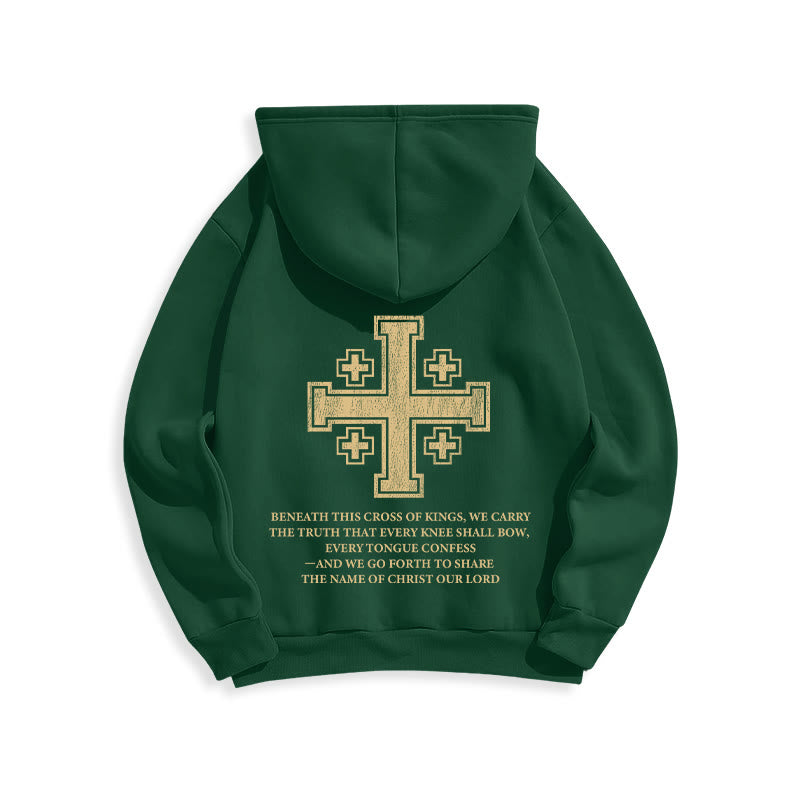 Christianartworkshop Cross of Kings Faith Statement Fleece Lined Polyester Hoodie - image 18