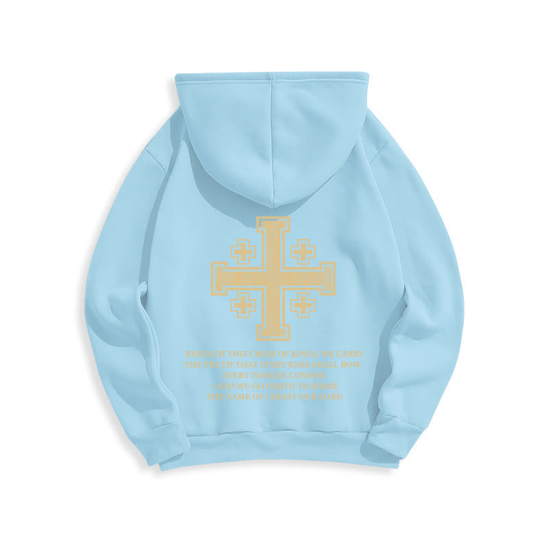 Christianartworkshop Cross of Kings Faith Statement Fleece Lined Polyester Hoodie - image 24
