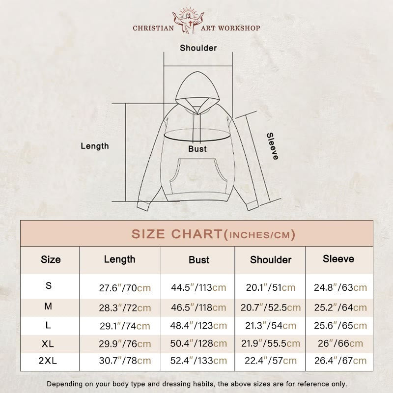 Christianartworkshop Walk With God Mission Fleece Lined Polyester Hoodie - image 1