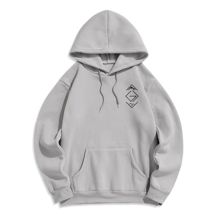 Christianartworkshop Mountain & Symbol Faith-Inspired Fleece Lined Polyester Hoodie - image 12