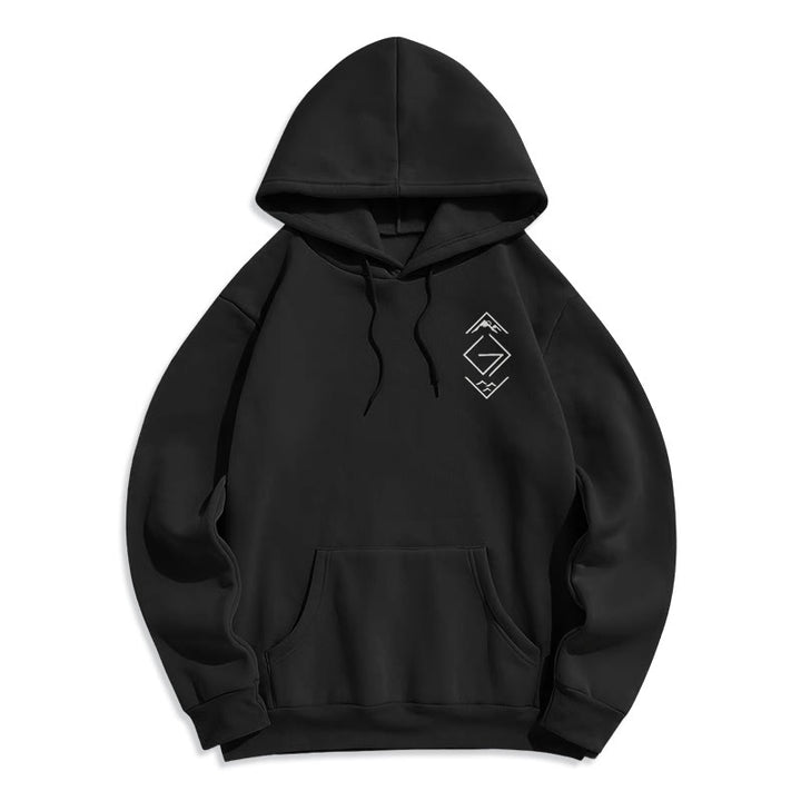Christianartworkshop Mountain & Symbol Faith-Inspired Fleece Lined Polyester Hoodie - image 8