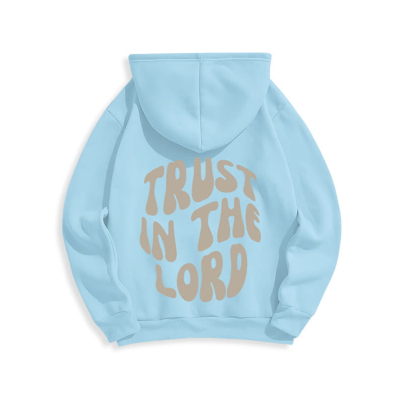 Christianartworkshop Trust In The Lord Faith Reliance Fleece Lined Polyester Hoodie - image 11