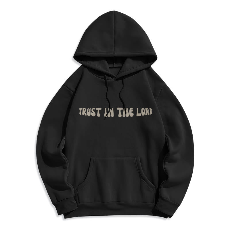 Christianartworkshop Trust In The Lord Faith Reliance Fleece Lined Polyester Hoodie - image 4