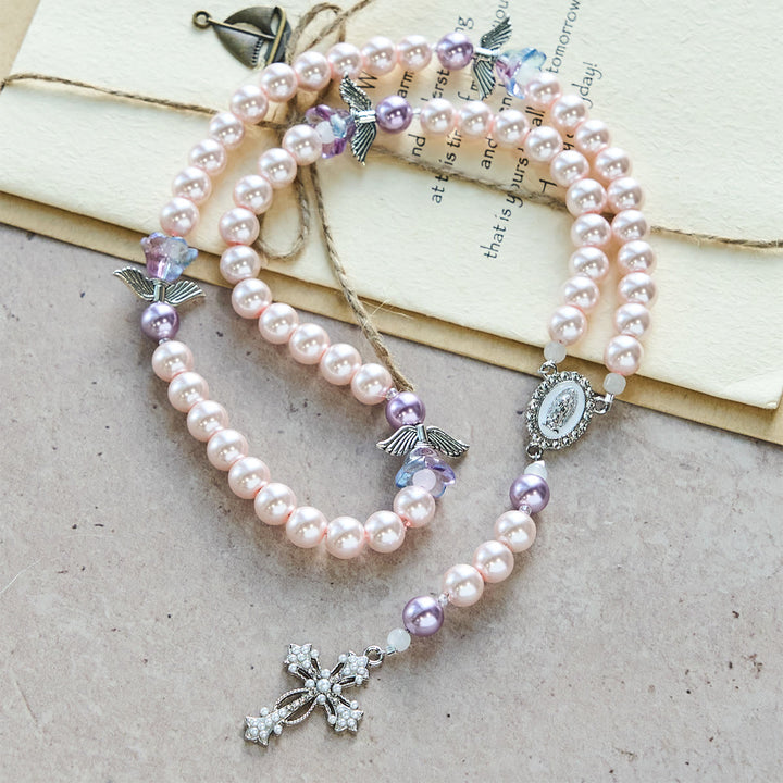 Christianartworkshop Lavender Guardian Angel Prayer Rosary: Christ's Protection and Divine Grace - image 4