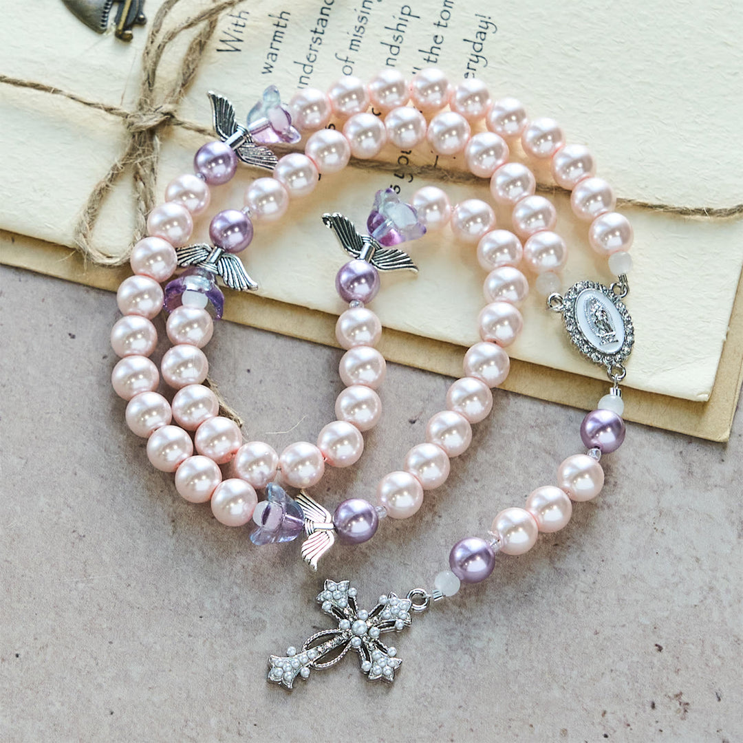 Christianartworkshop Lavender Guardian Angel Prayer Rosary: Christ's Protection and Divine Grace - image 2