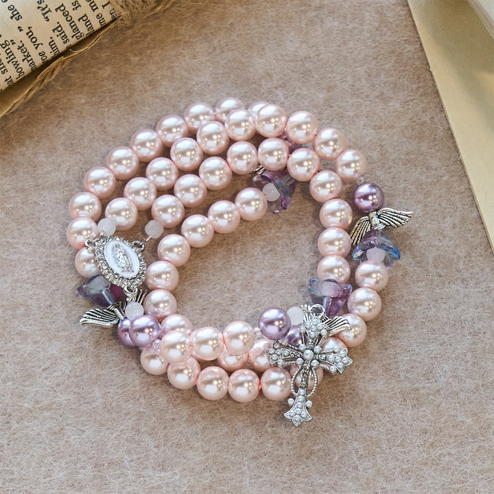 Christianartworkshop Lavender Guardian Angel Prayer Rosary: Christ's Protection and Divine Grace - image 8