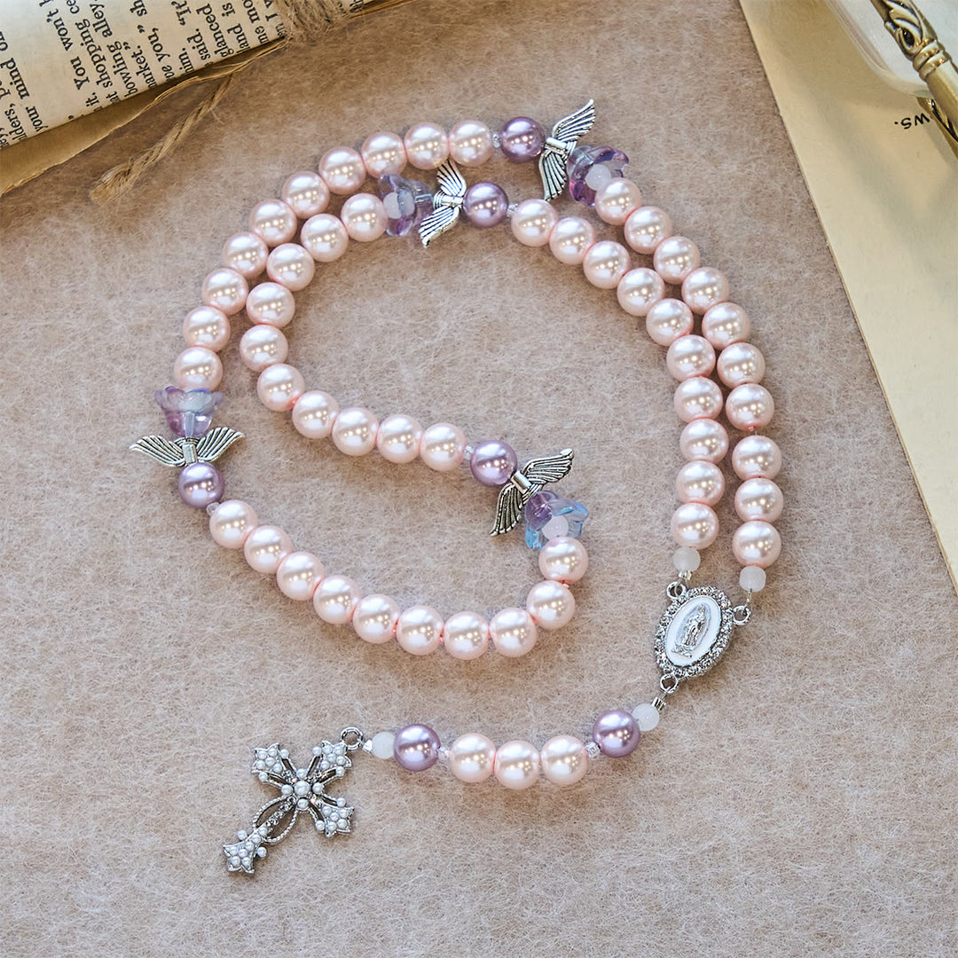 Christianartworkshop Lavender Guardian Angel Prayer Rosary: Christ's Protection and Divine Grace - image 6