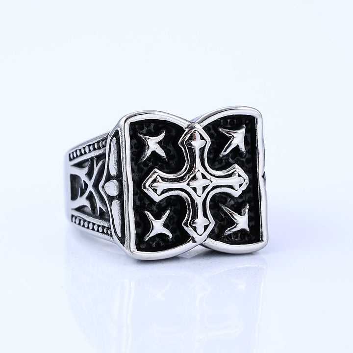 Christianartworkshop Rugged Cross Design Ring: Faith-Filled Accent for Casual Looks - image 3