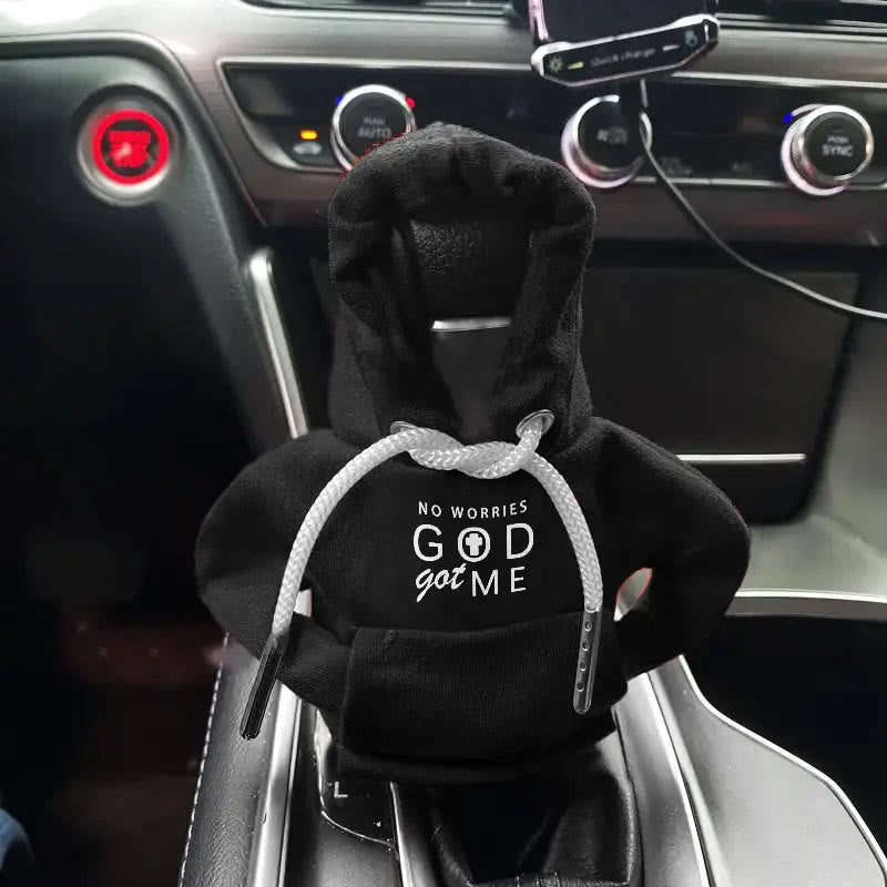 Christianartworkshop Multicolor God Got Me Hoodie Gear Shift Cover: Calm Assurance for Car Rides - image 3