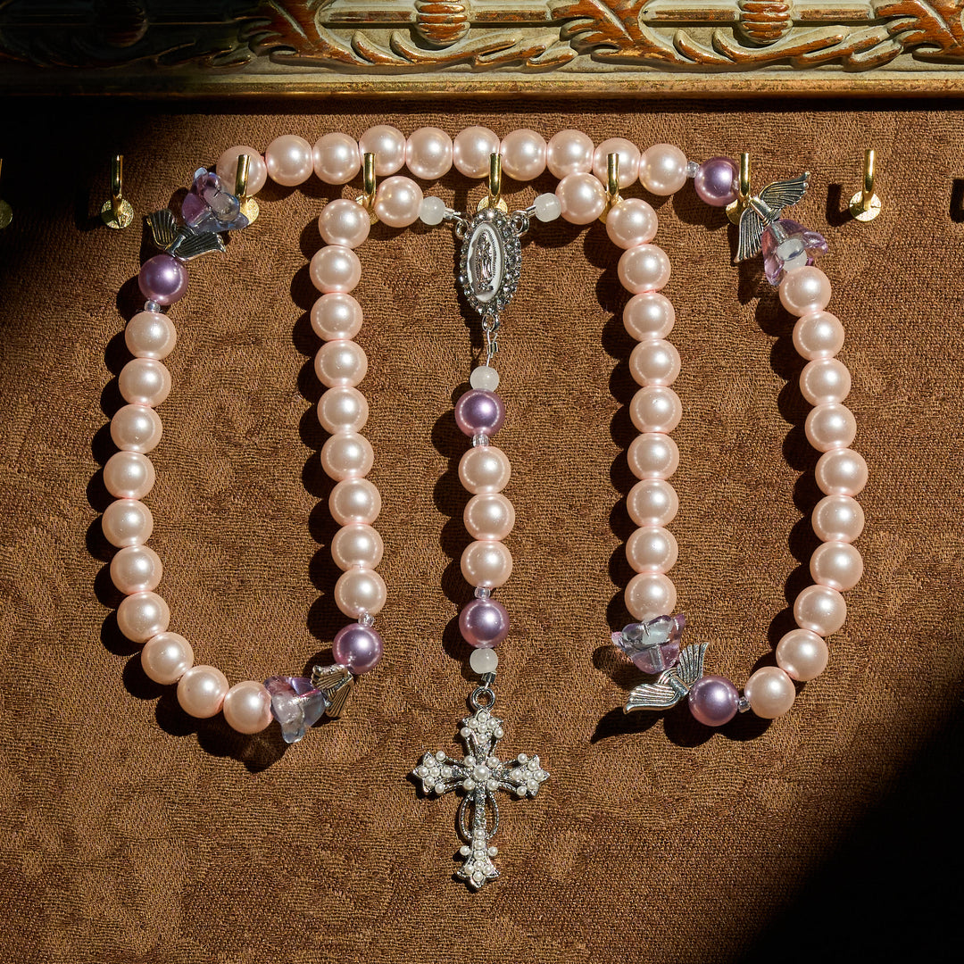 Christianartworkshop Lavender Guardian Angel Prayer Rosary: Christ's Protection and Divine Grace - image 7